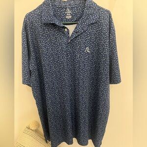 Rhoback Blue Patterned Polo Shirt